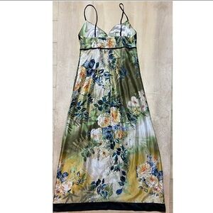 Floral Satin Slip Dress
